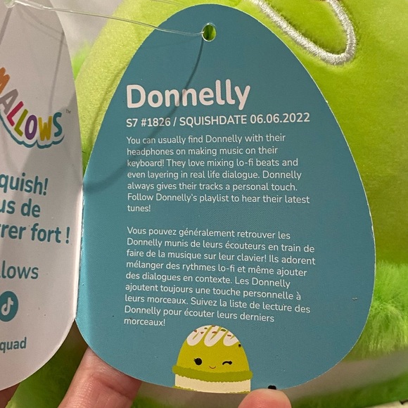 Squishmallows Donnelly the Macaroon Squishmallow 7” NWT RARE - Picture 4 of 7